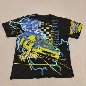 Nascar T Shirts Mens XL Black Alpha Collective Lightning Racing Y2K Summer